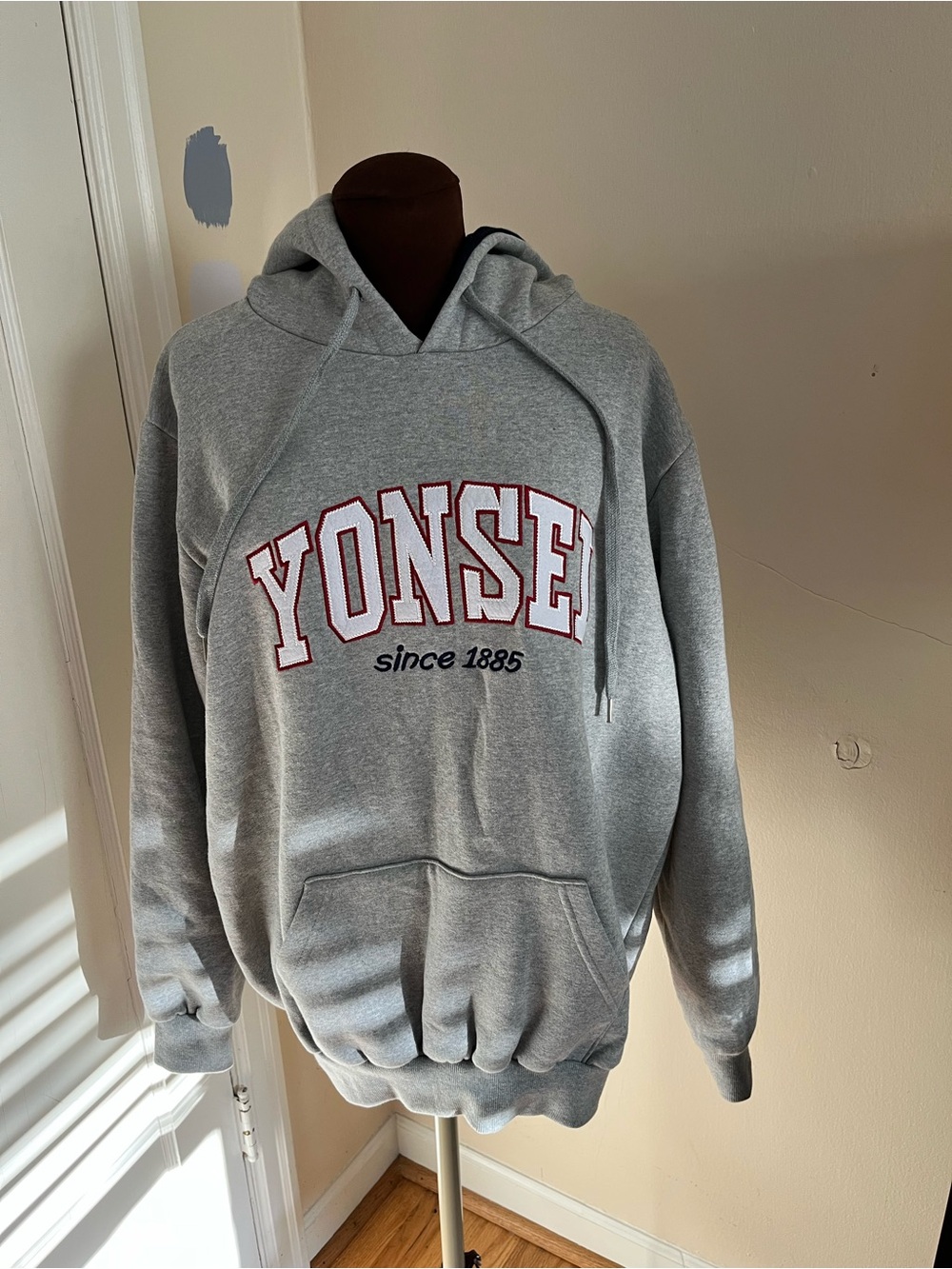 Yonsei Gray Hoodie Sweatshirt - Classic Collegiate Pullover